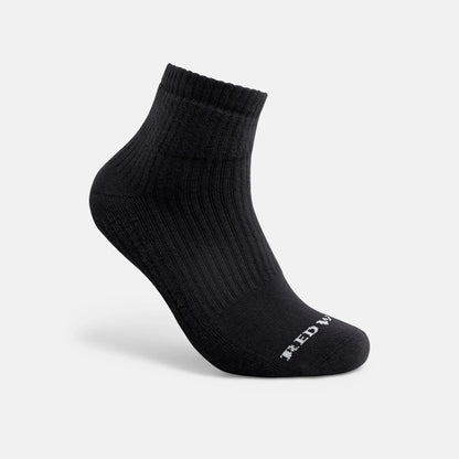 Unisex Cotton Blend Quarter Crew Sock in Black 97264 | Red Wing Shoes Apparel