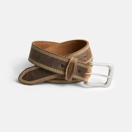 Red Wing Triple Stitch Leather Belt in Brown 96548 | Red Wing Shoes Apparel