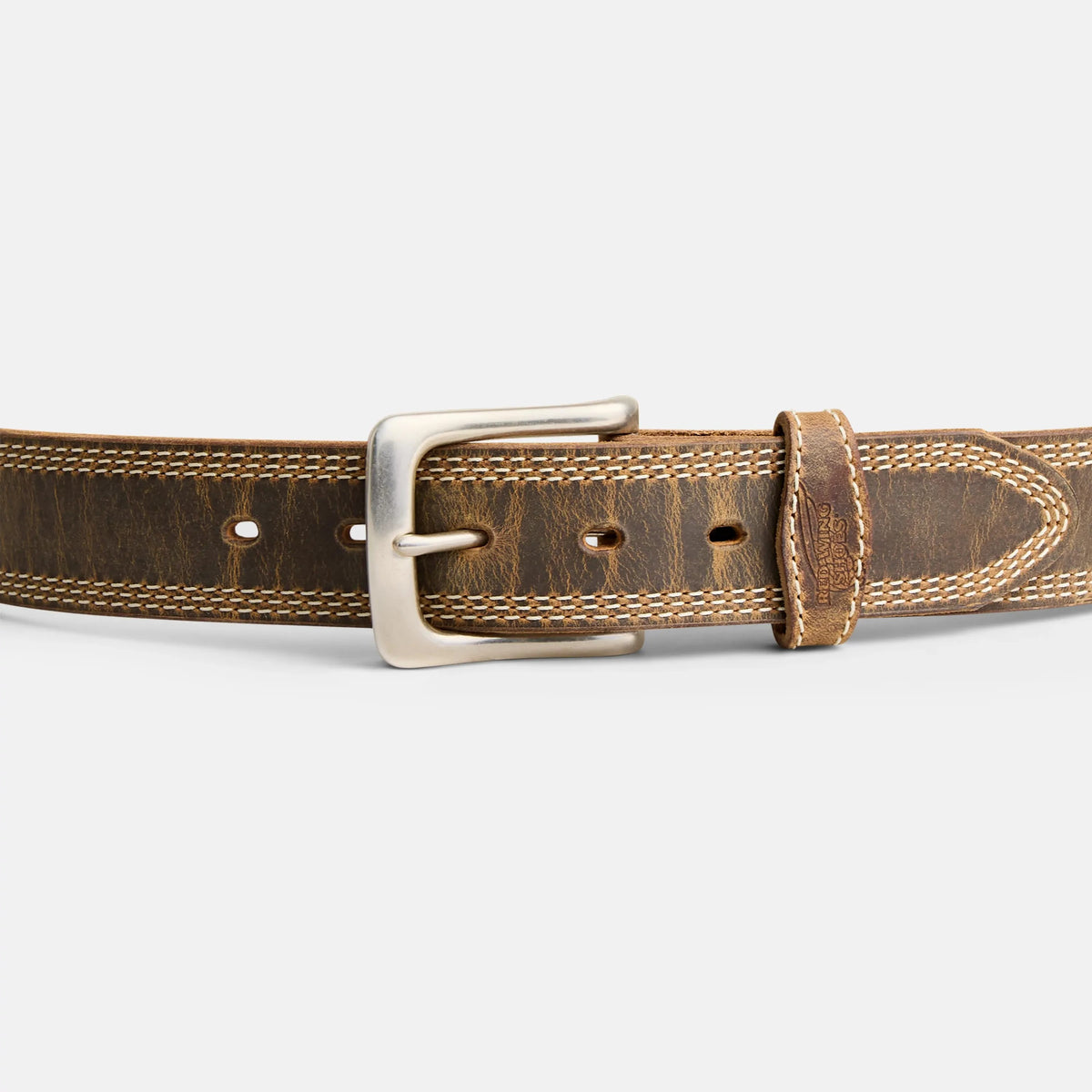 Red Wing Triple Stitch Leather Belt in Brown 96548 | Red Wing Shoes Apparel