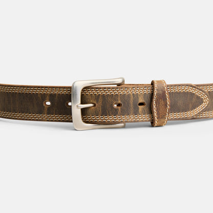 Red Wing Triple Stitch Leather Belt in Brown 96548 | Red Wing Shoes Apparel