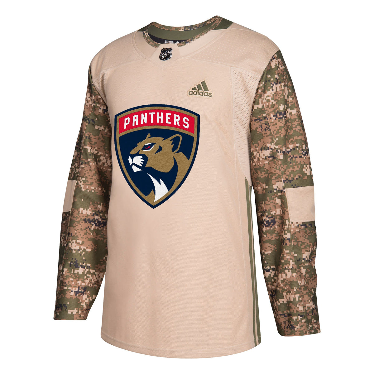 Military Camo Khaki Florida Panthers 258J Adidas NHL Authentic Pro Jer
