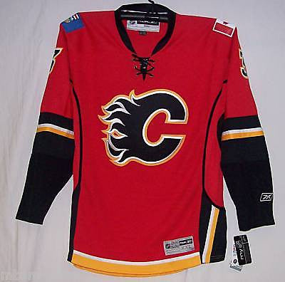 Calgary Flames Reebok Premier 7185 HOME Red Jersey