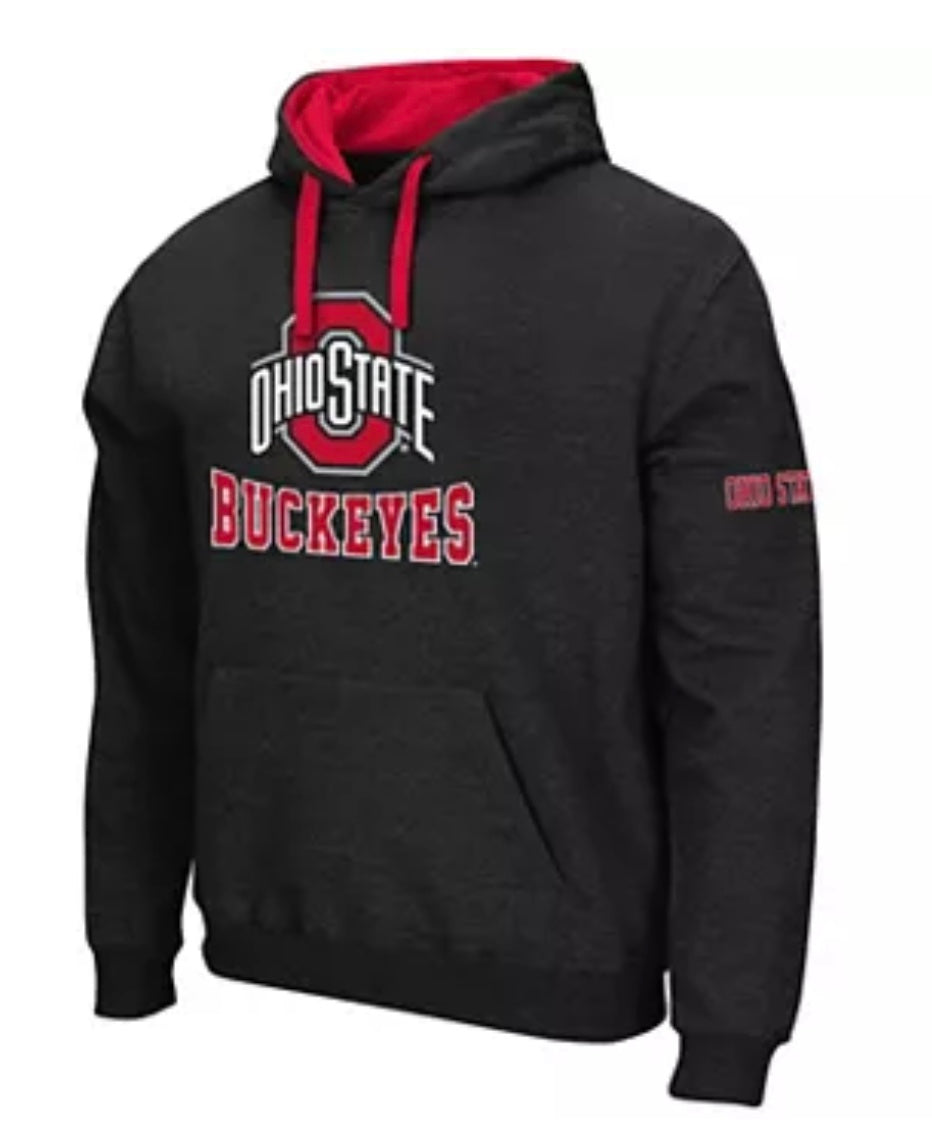 Colosseum Ohio State Buckeyes BLACK Pullover Fleece NCAA Hoodie