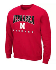 Colosseum Nebraska Cornhuskers RED Crewneck Fleece NCAA Sweatshirt