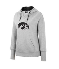 Colosseum LADIES Iowa Hawkeyes Gray Pullover Fleece NCAA Hoodie