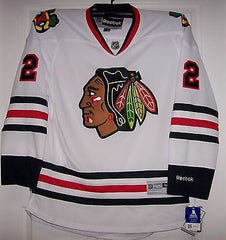KEITH Chicago Blackhawks Reebok Premier 7185 Away White Jersey
