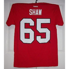 SHAW Chicago Blackhawks Reebok Player Name & Number T-Shirt Red